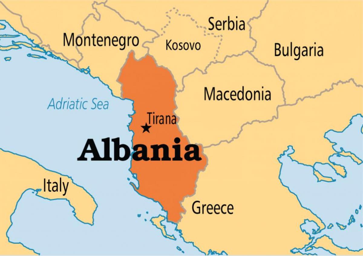 mapa Albanian tirana
