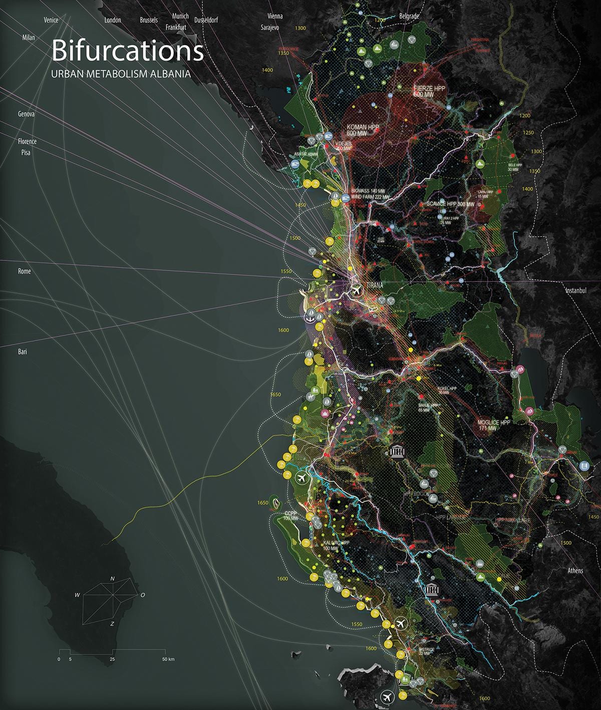 mapa Albania 3d mapa