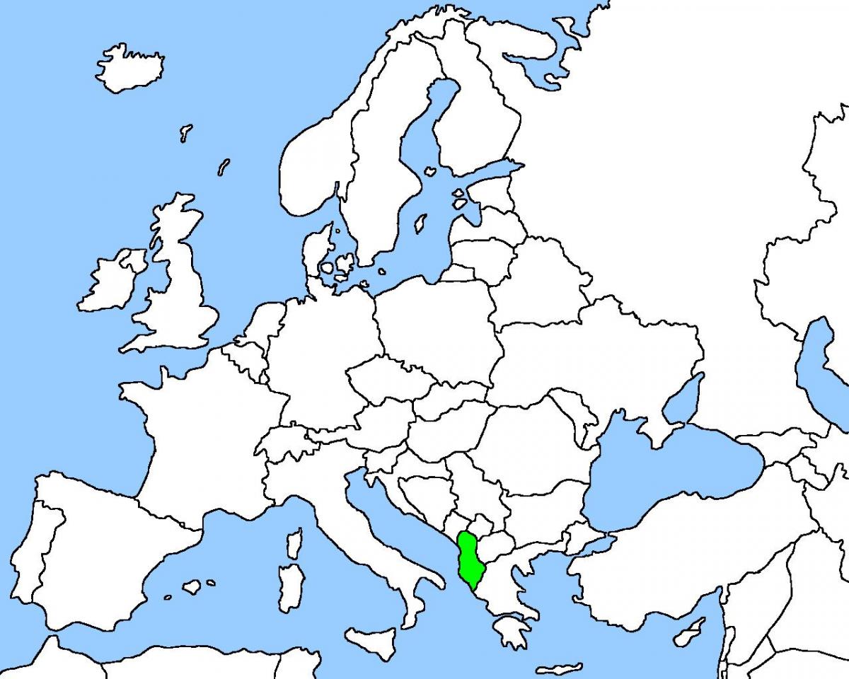mapa Albania mapa kokapena