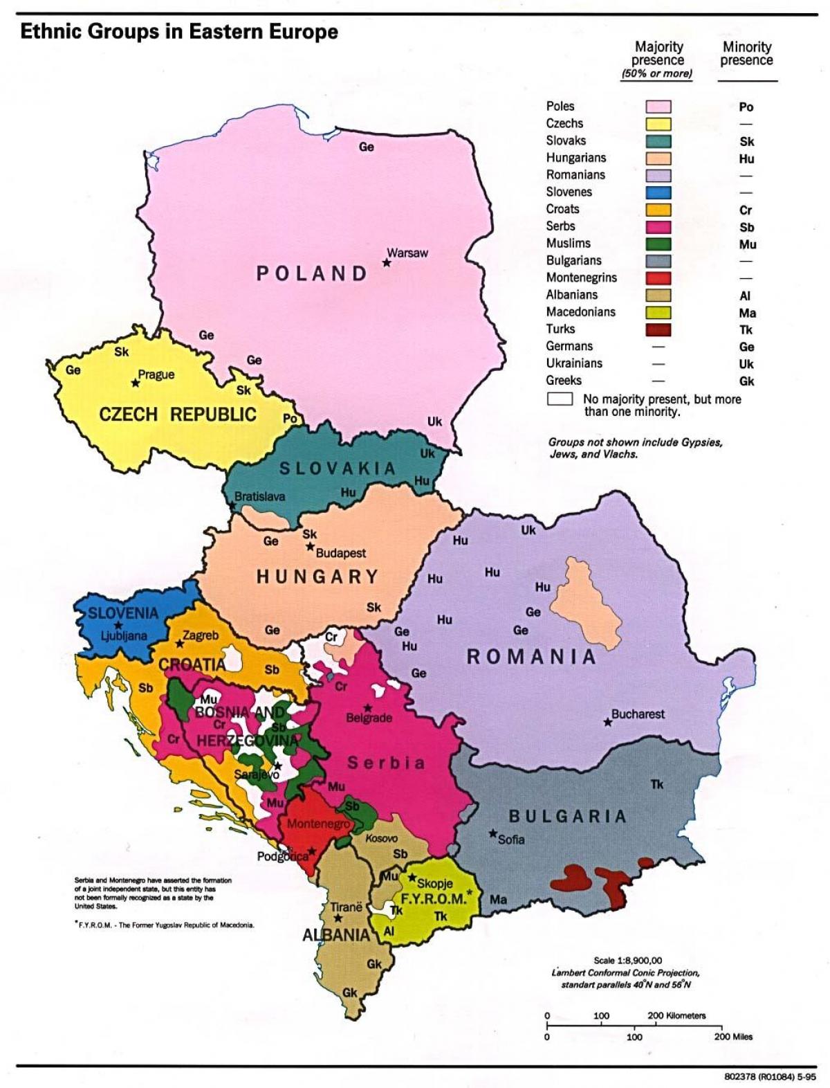 etnia mapa Albania