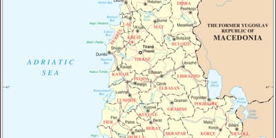 Mapa Albania hiri