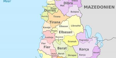 Mapa politiko Albania