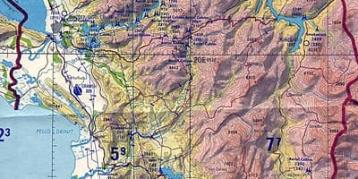 Mapa Albaniako geografia