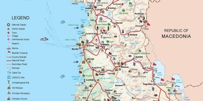 Dhermi mapa Albania